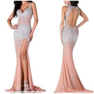 Epic Formals Gown 3687 Nude 6 Beaded NWT prom pageant wedding